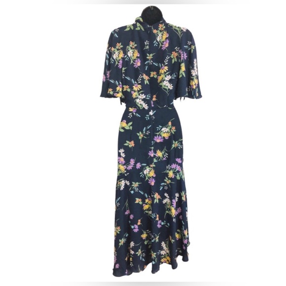 Maggy London Floral midi Dress sz 6 & brown shirred front lurex dress sz large - Picture 8 of 14